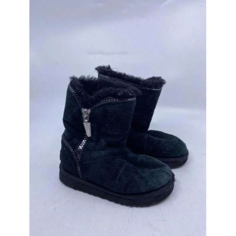 Ugg Australia Black Kids Zipper Accent Bootsbootie